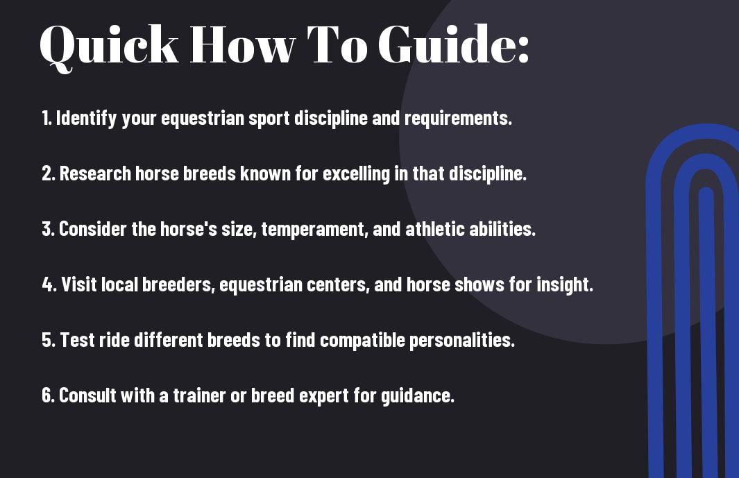 How to Choose the Right Horse Breed for Equestrian Sports