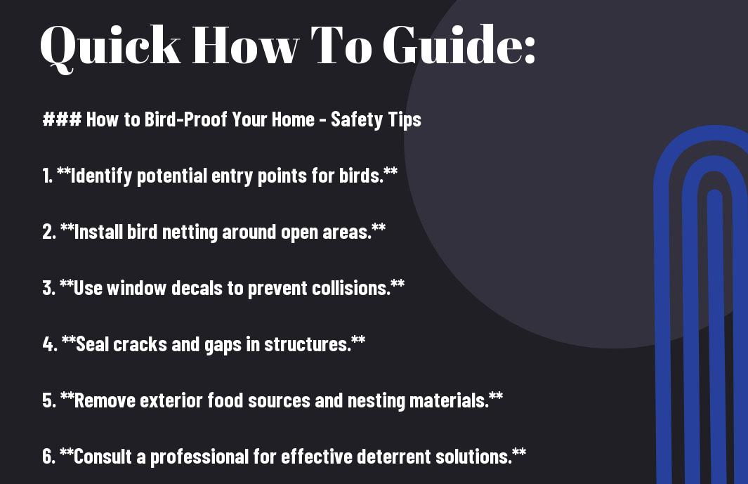 How to Bird-Proof Your Home - Safety Tips