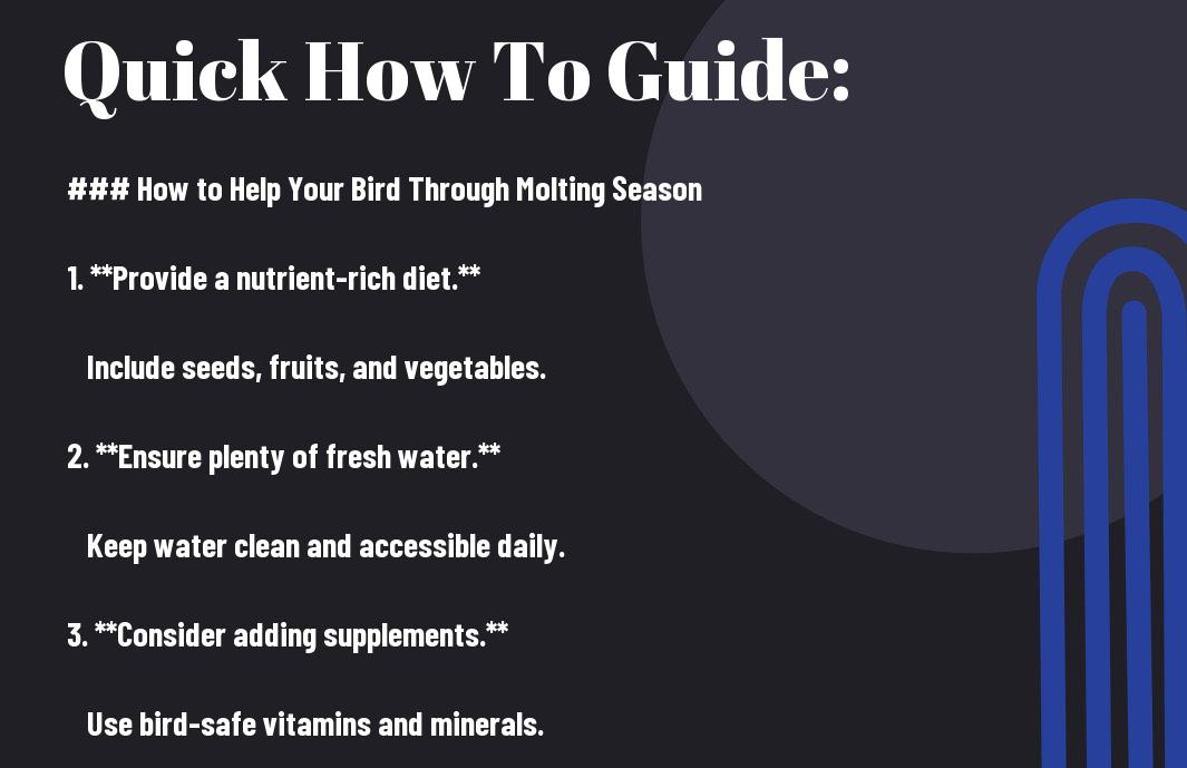 How to Help Your Bird Through Molting Season