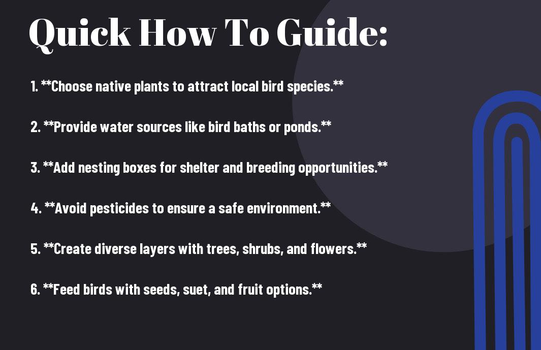 How to Create a Bird-Friendly Garden