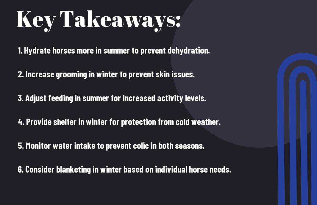 Seasonal Horse Care Tips - Summer vs. Winter