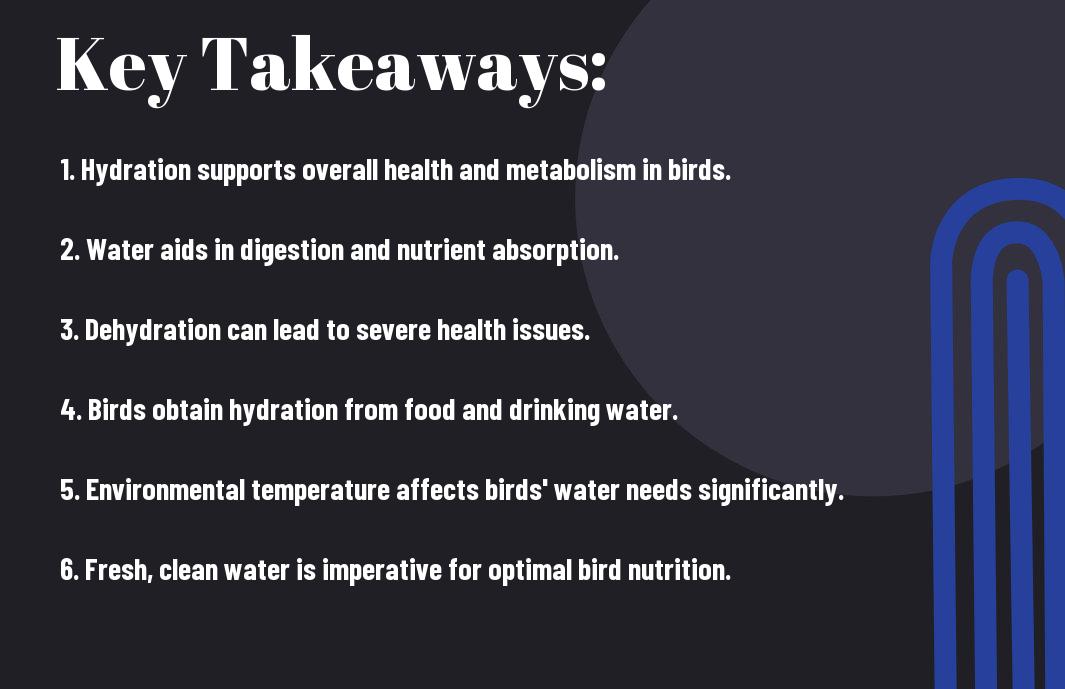 The Role of Hydration in Bird Nutrition